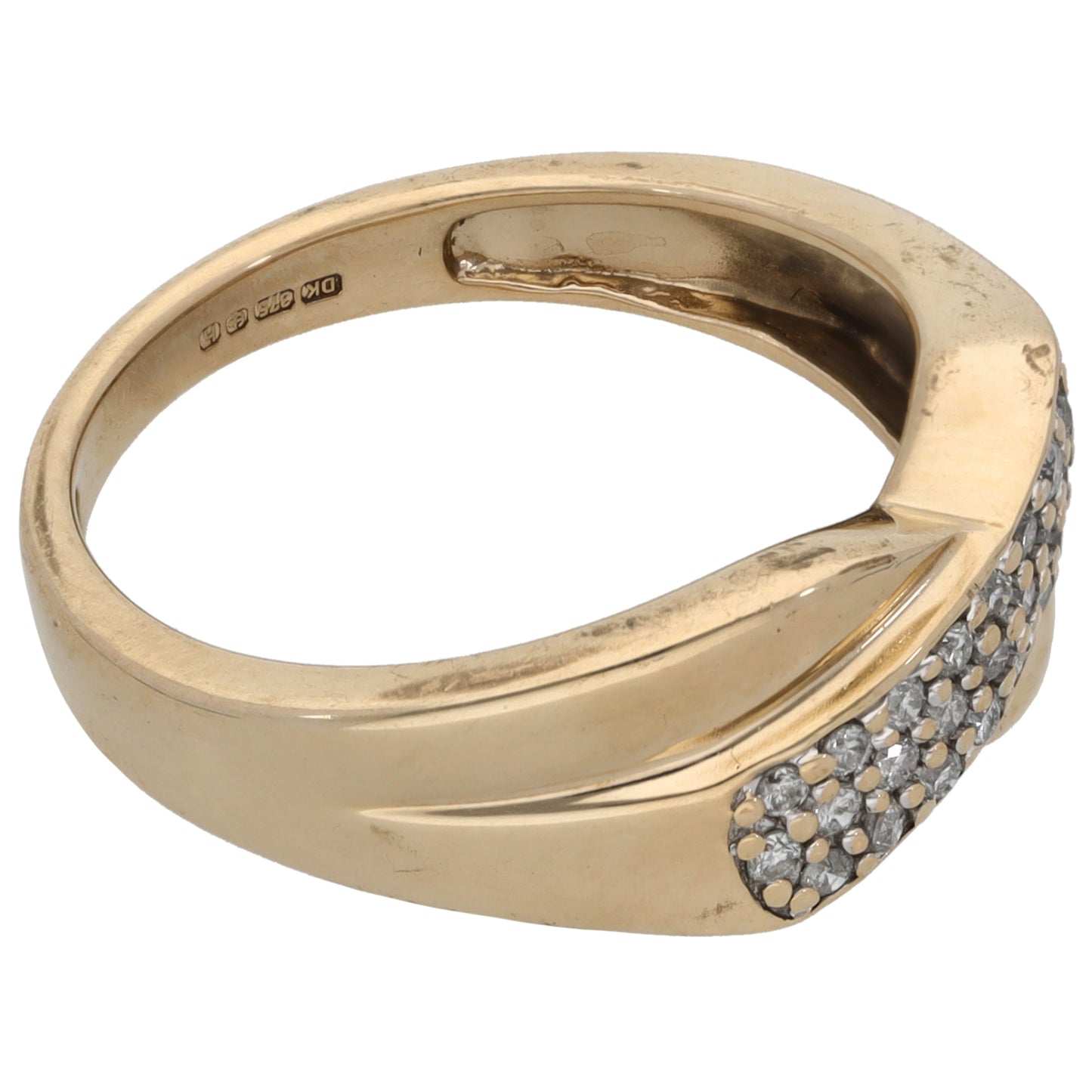 9ct Gold 0.25ct Diamond Dress/Cocktail Ring Size N