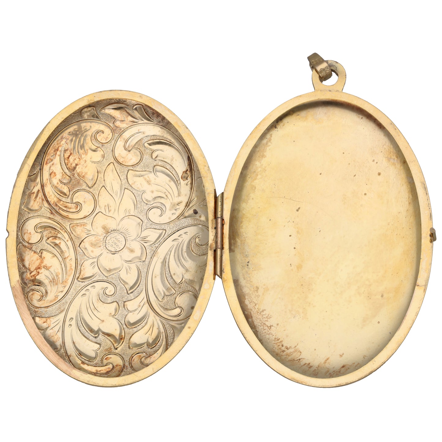 9ct Gold Patterned Locket Pendant