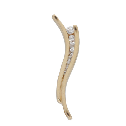 9ct Gold Cubic Zirconia Dress/Cocktail Pendant