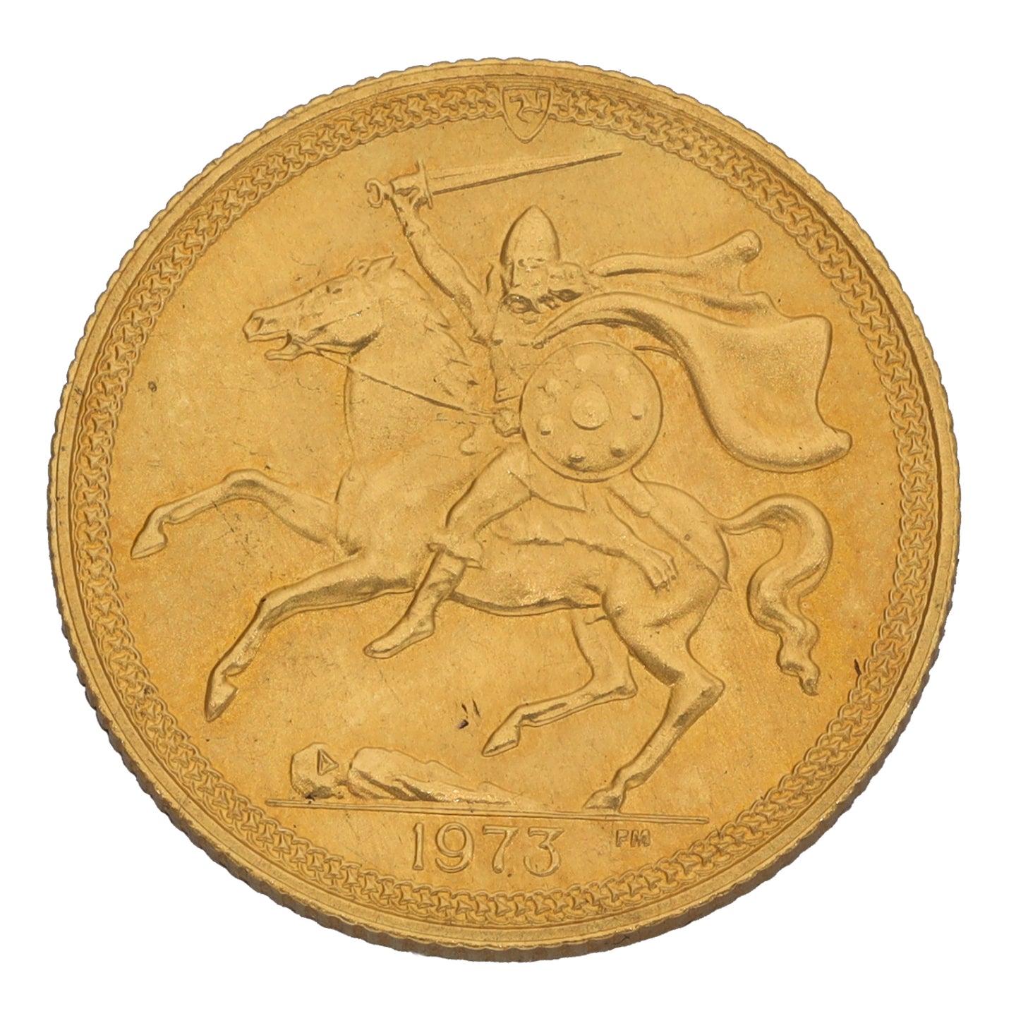 22ct Gold Queen Elizabeth II Full Sovereign Coin 1973