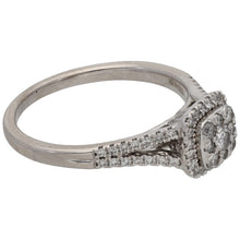 Load image into Gallery viewer, 18ct White Gold Diamond Cluster Ring Size P 1/2
