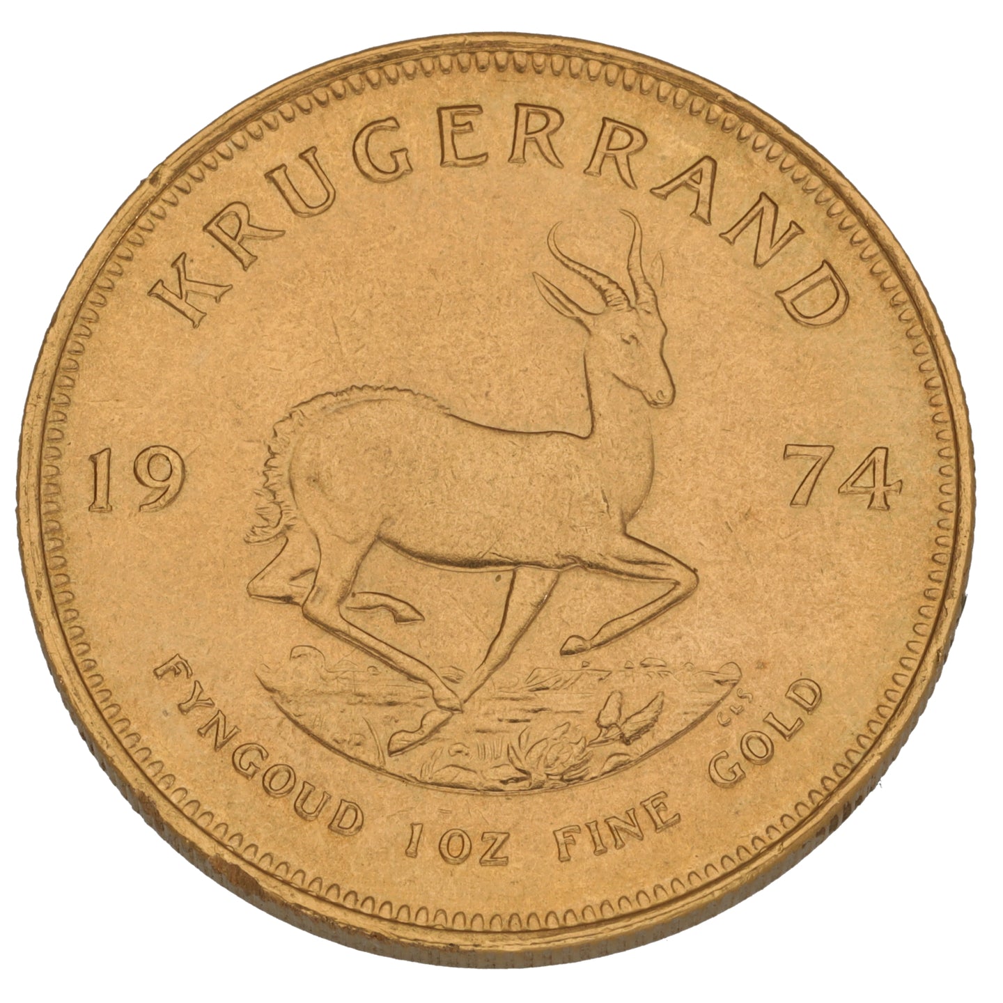 22ct Gold 1 OZ Krugerrand Coin 1974