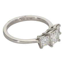 Load image into Gallery viewer, Platinum 1.45ct Diamond Trilogy Ring Size L
