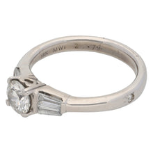 Load image into Gallery viewer, 18ct White Gold 1.15ct Diamond Solitaire Ring With Accent Stones Size N
