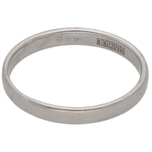 Load image into Gallery viewer, 18ct White Gold Plain Wedding Ring Size L
