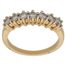 Load image into Gallery viewer, 18ct Gold 0.70ct Diamond Half Eternity Ring Size M
