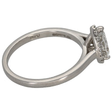 Load image into Gallery viewer, Platinum 0.80ct Diamond Cluster Ring Size L
