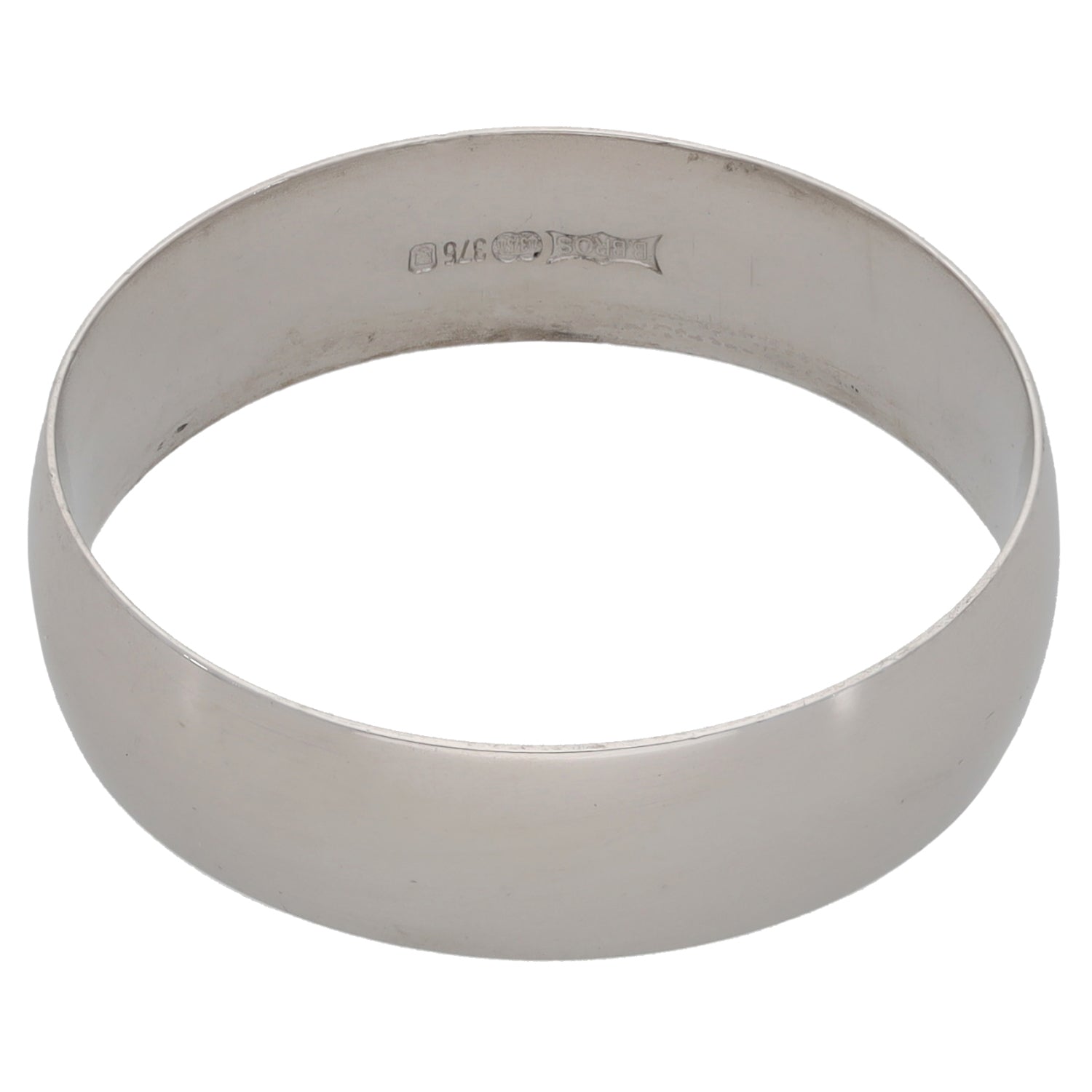 9ct White Gold Plain Wedding Ring Size Z H&T