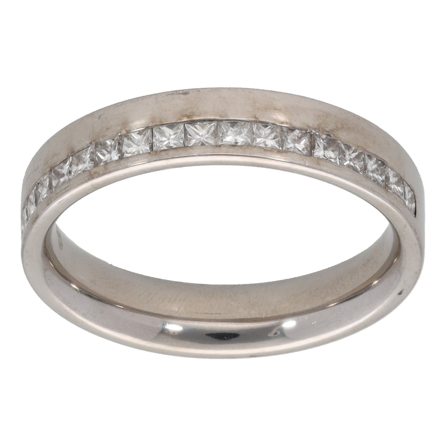 18ct White Gold 0.46ct Diamond Half Eternity Ring Size K