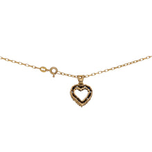 Load image into Gallery viewer, 9ct Gold Sapphire &amp; Cubic Zirconia Heart Pendant With Chain
