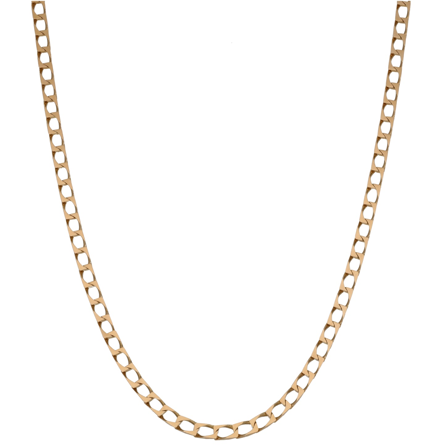 9ct Gold Curb Chain 22"