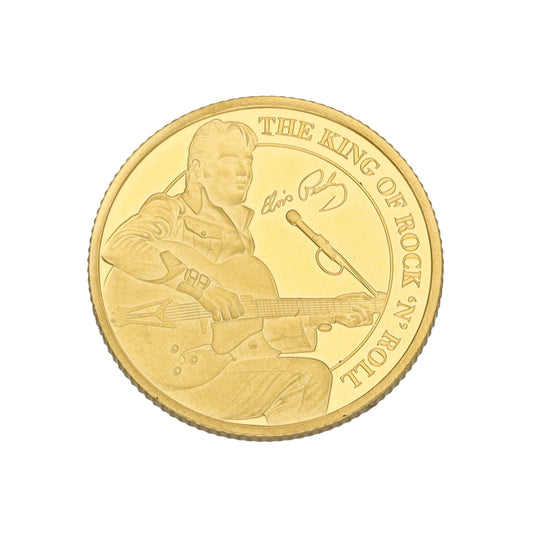 22ct Gold The King Of Rock n Roll 1/4 Crown Coin 2021