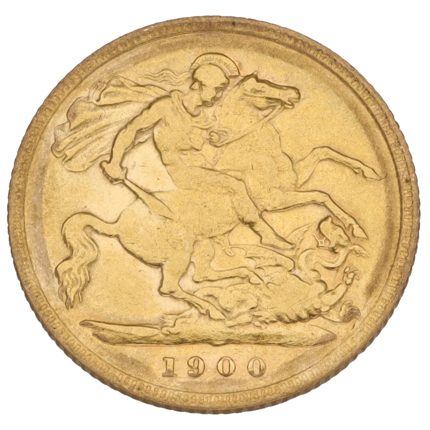 22ct Gold Queen Victoria Half Sovereign Coin 1900