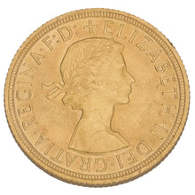 Load image into Gallery viewer, 22ct Gold Queen Elizabeth II Full Sovereign Coin 1958
