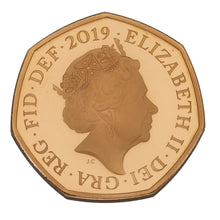 Load image into Gallery viewer, 22ct Gold Celebration Of Sherlock Holmes 50p Coin 2019
