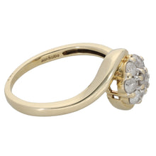 Load image into Gallery viewer, 9ct Gold 0.40ct Diamond Cluster Ring Size N
