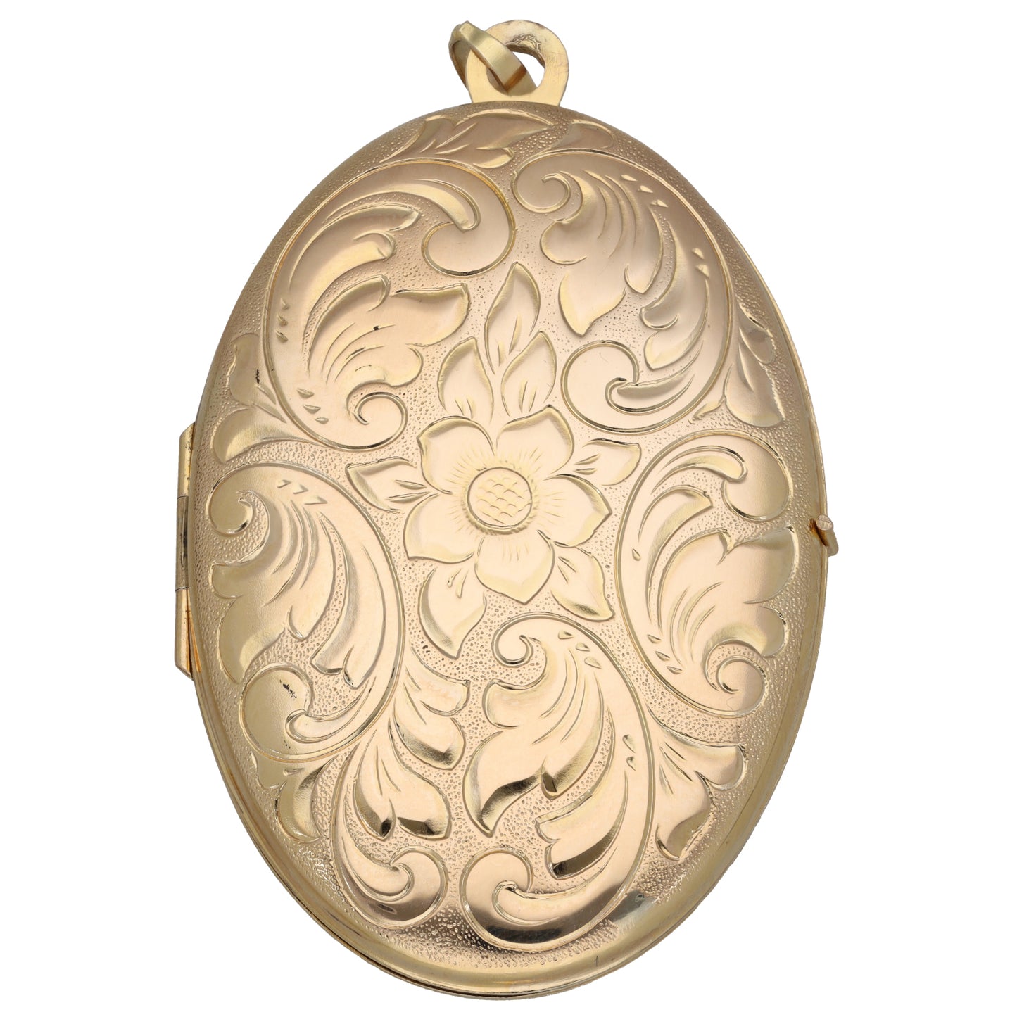 9ct Gold Patterned Locket Pendant