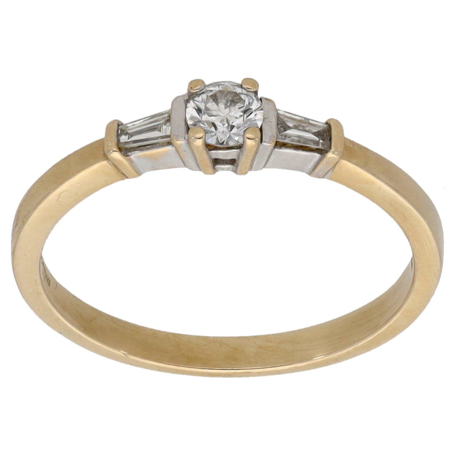 9ct Gold 0.21ct Diamond Trilogy Ring Size M