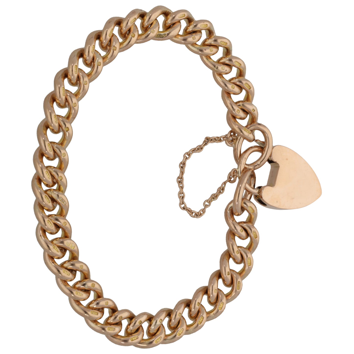 9ct Rose Gold Curb Bracelet