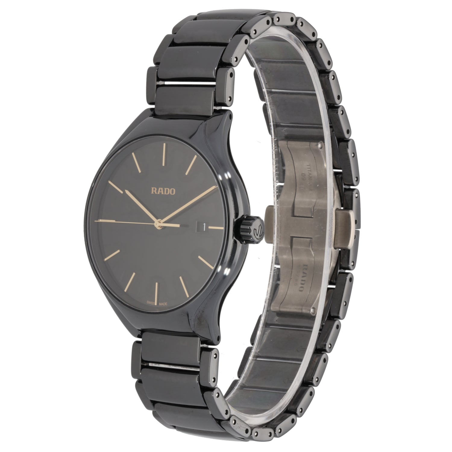 Rado black and gold ceramic watch best sale