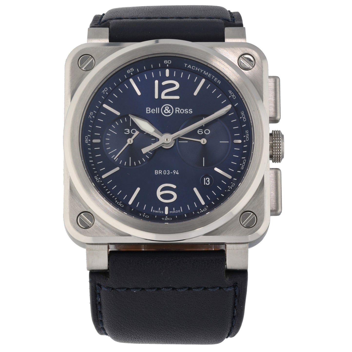 Bell & Ross BR03 BR0394-BLU-ST/SCA 42mm Stainless Steel Watch