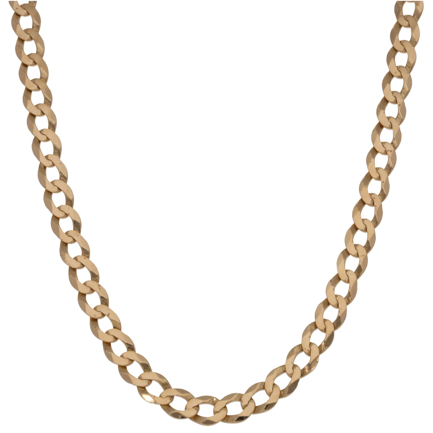 9ct Gold Curb Chain 18"