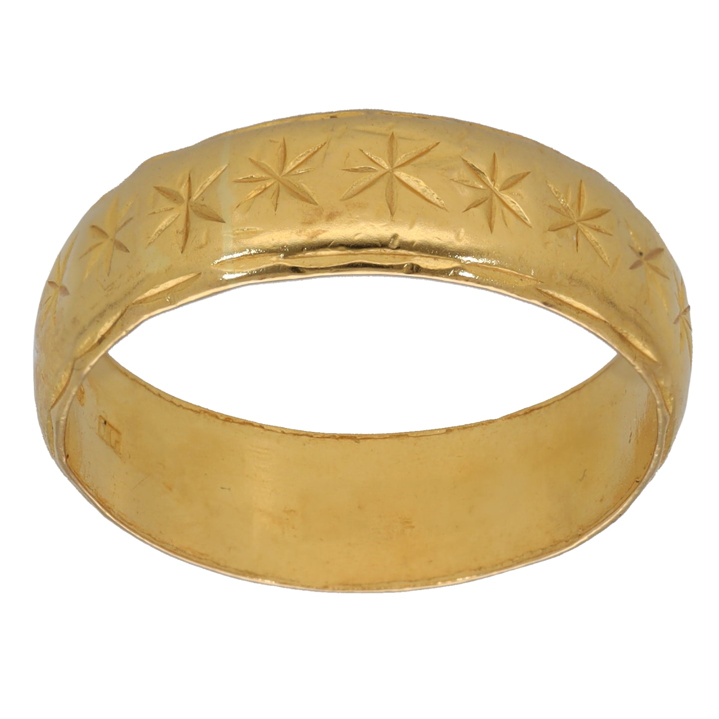 22ct Gold Plain Wedding Ring Size L