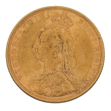 Load image into Gallery viewer, 22ct Gold Queen Victoria Full Sovereign Coin 1890
