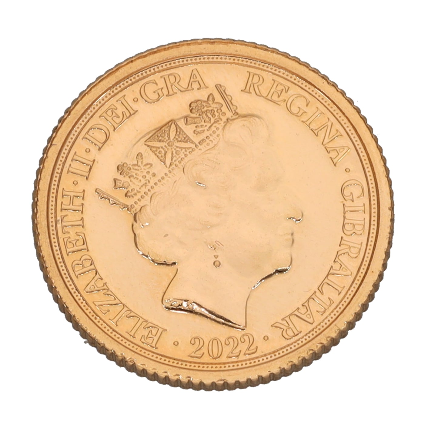 22ct Gold Queen Elizabeth II Quarter Sovereign Coin 2022