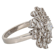Load image into Gallery viewer, 9ct White Gold 2.65ct Diamond Cluster Ring Size R
