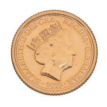Load image into Gallery viewer, 22ct Gold Queen Elizabeth II Quarter Sovereign Coin 2022
