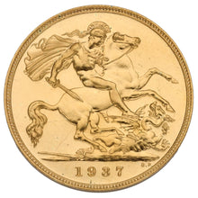 Load image into Gallery viewer, 22ct Gold King George VI Half Sovereign Coin 1937

