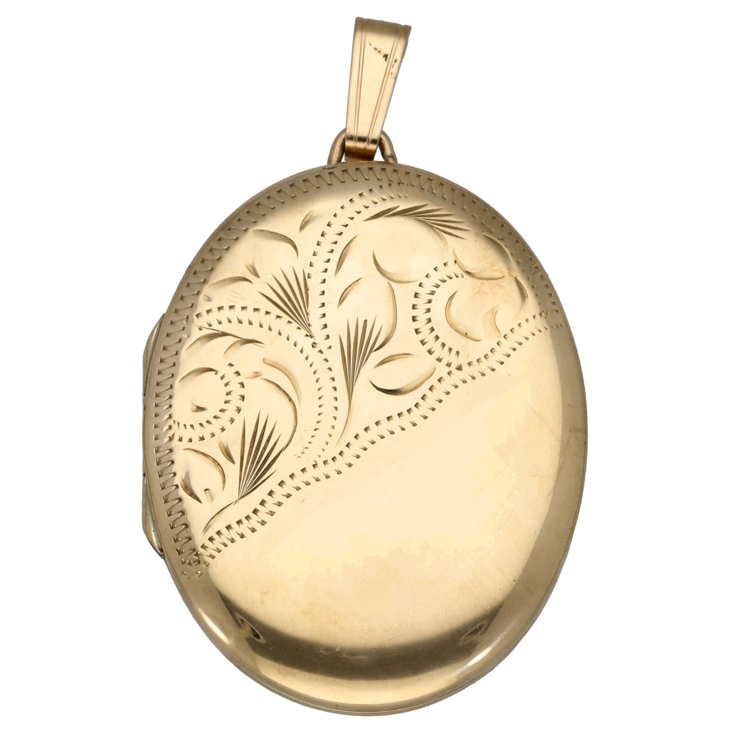 9ct Gold Patterned Locket Pendant