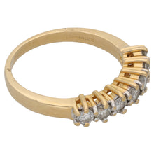Load image into Gallery viewer, 18ct Gold 0.70ct Diamond Half Eternity Ring Size M
