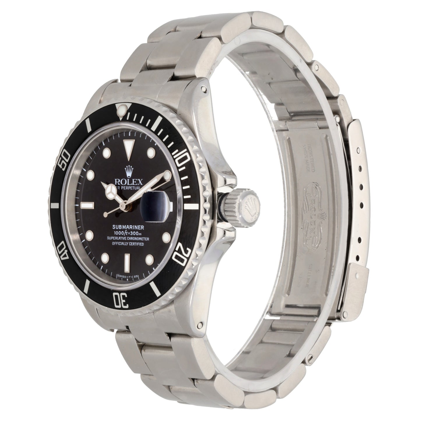 Rolex Submariner 168000 40mm Stainless Steel Watch