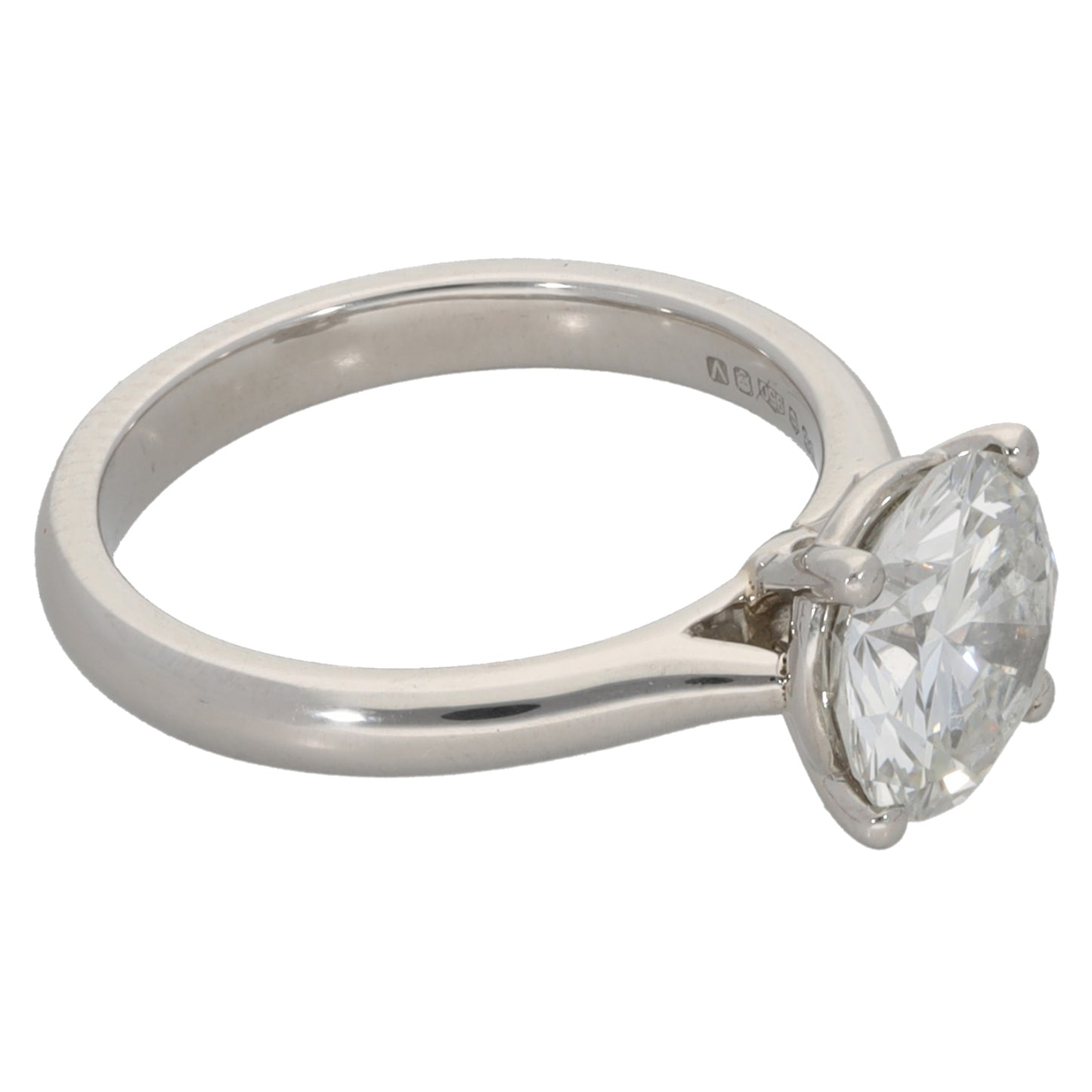 Platinum 2.00ct Diamond Solitaire Ring Size K