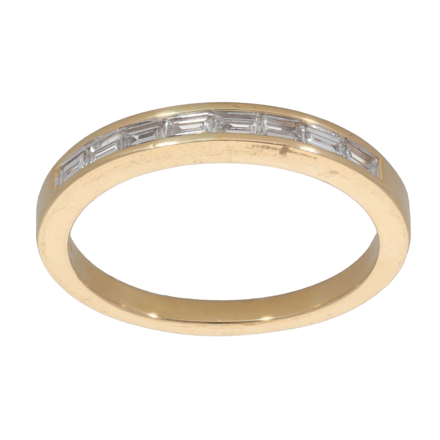 18ct Gold 0.80ct Diamond Half Eternity Ring Size N