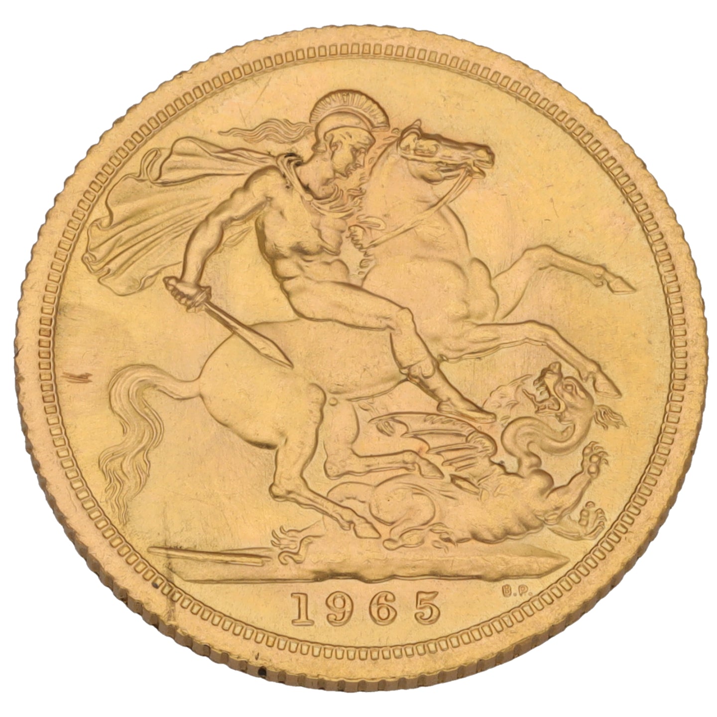 22ct Gold Queen Elizabeth II Full Sovereign Coin 1965