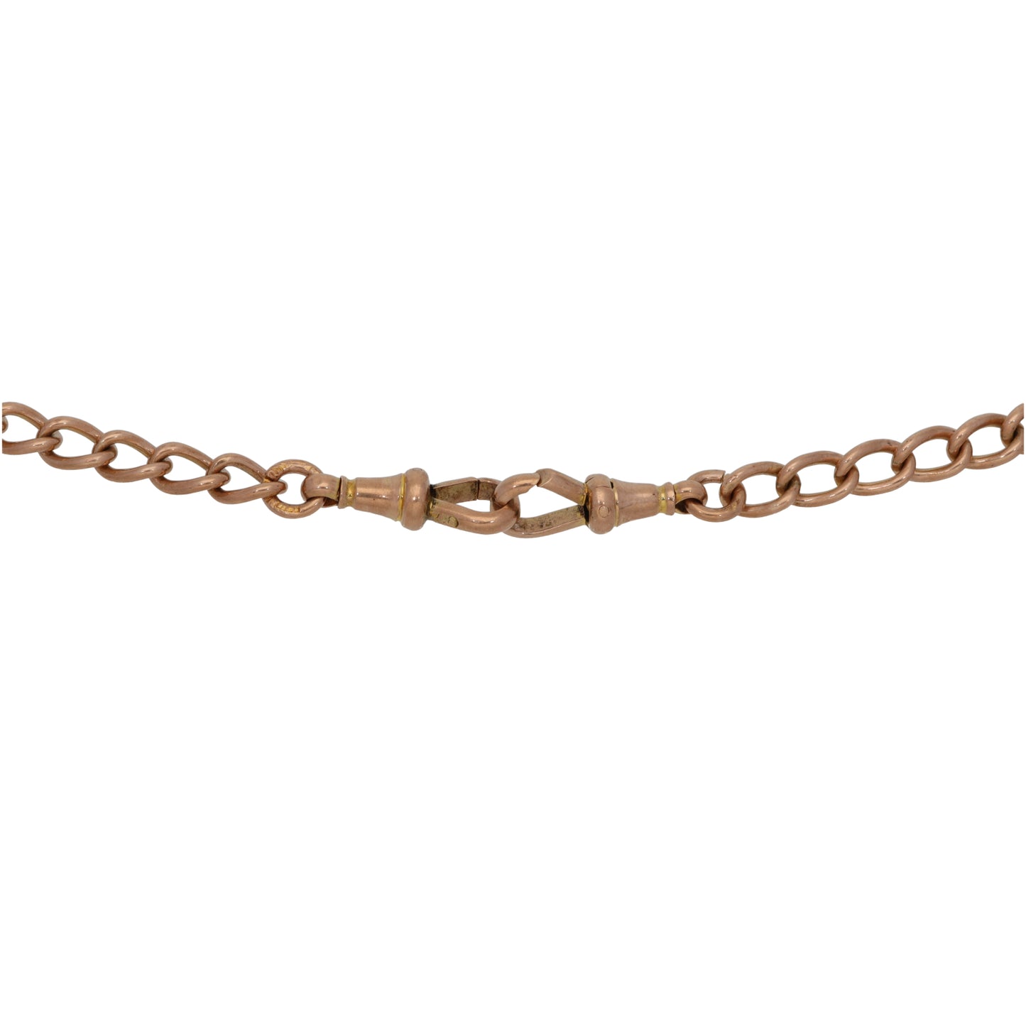 9ct Rose Gold Fob/Watch Chain 14"