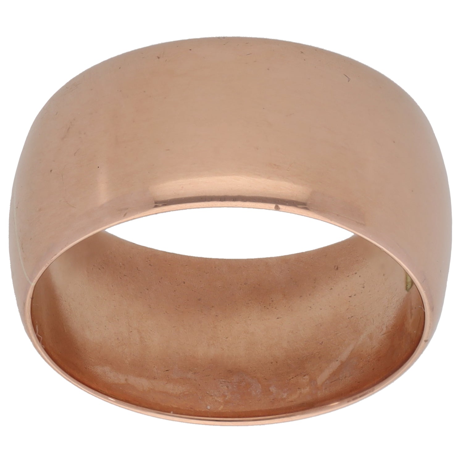 9ct Rose Gold Plain Wedding Ring Size P H&T