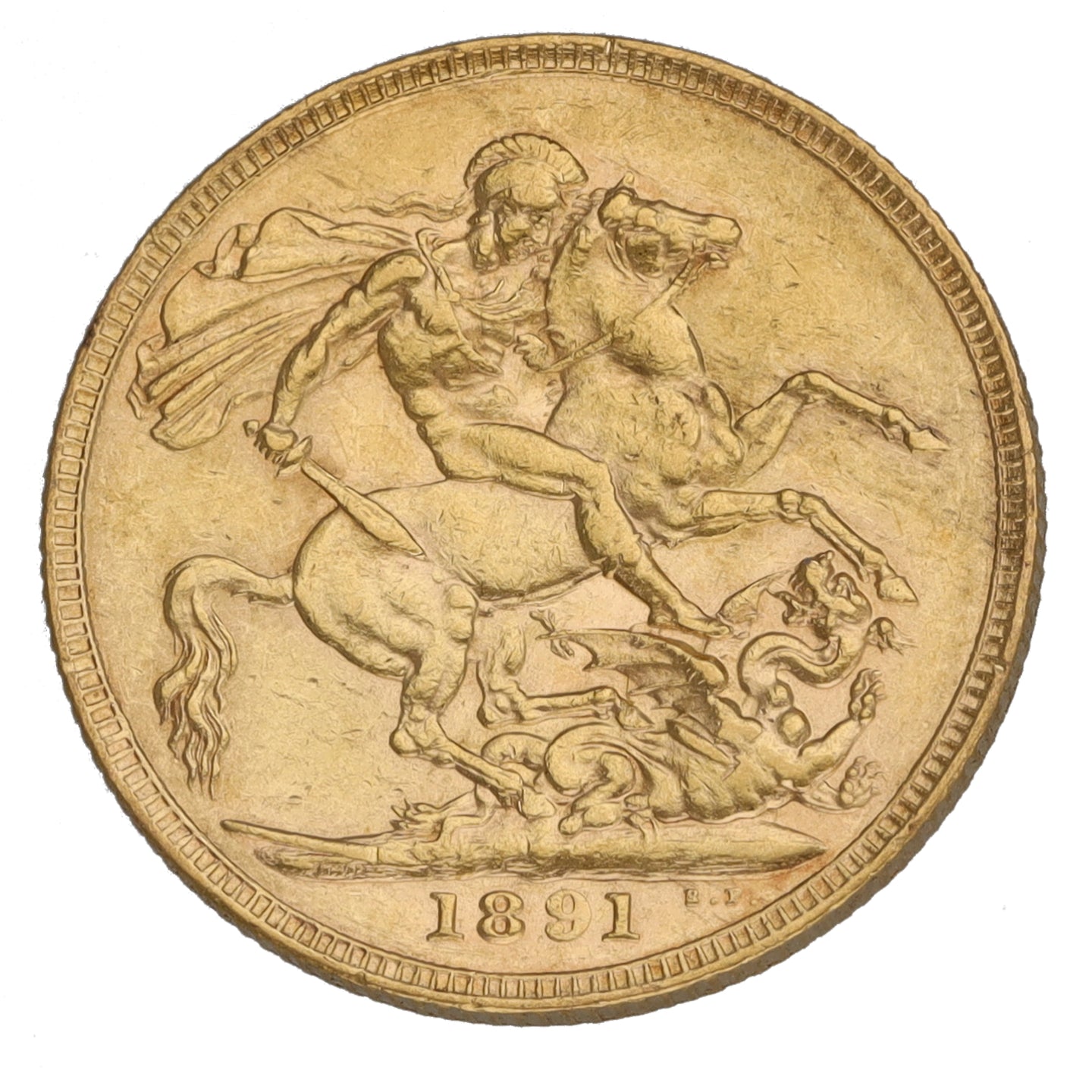 22ct Gold Queen Victoria Full Sovereign Coin 1891 – H&T