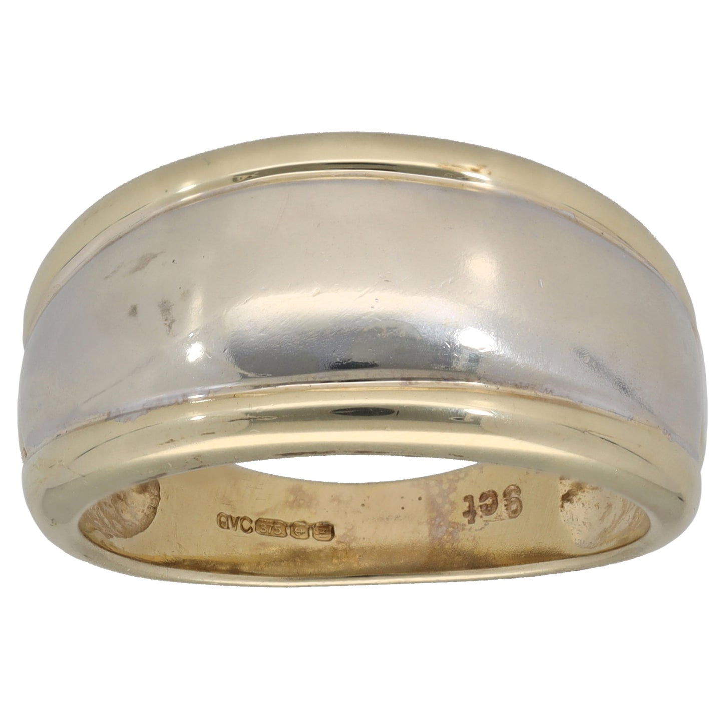 9ct Bi-Colour Gold Alternative Ring Size M