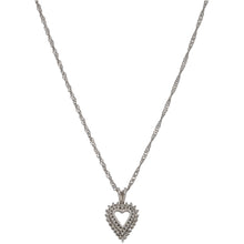Load image into Gallery viewer, 9ct White Gold 0.46ct Diamond Heart Pendant With Chain
