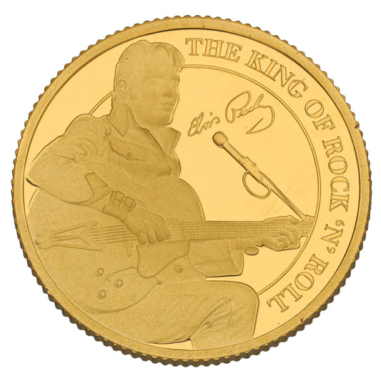 22ct Gold The King Of Rock n Roll 1/4 Crown Coin 2021