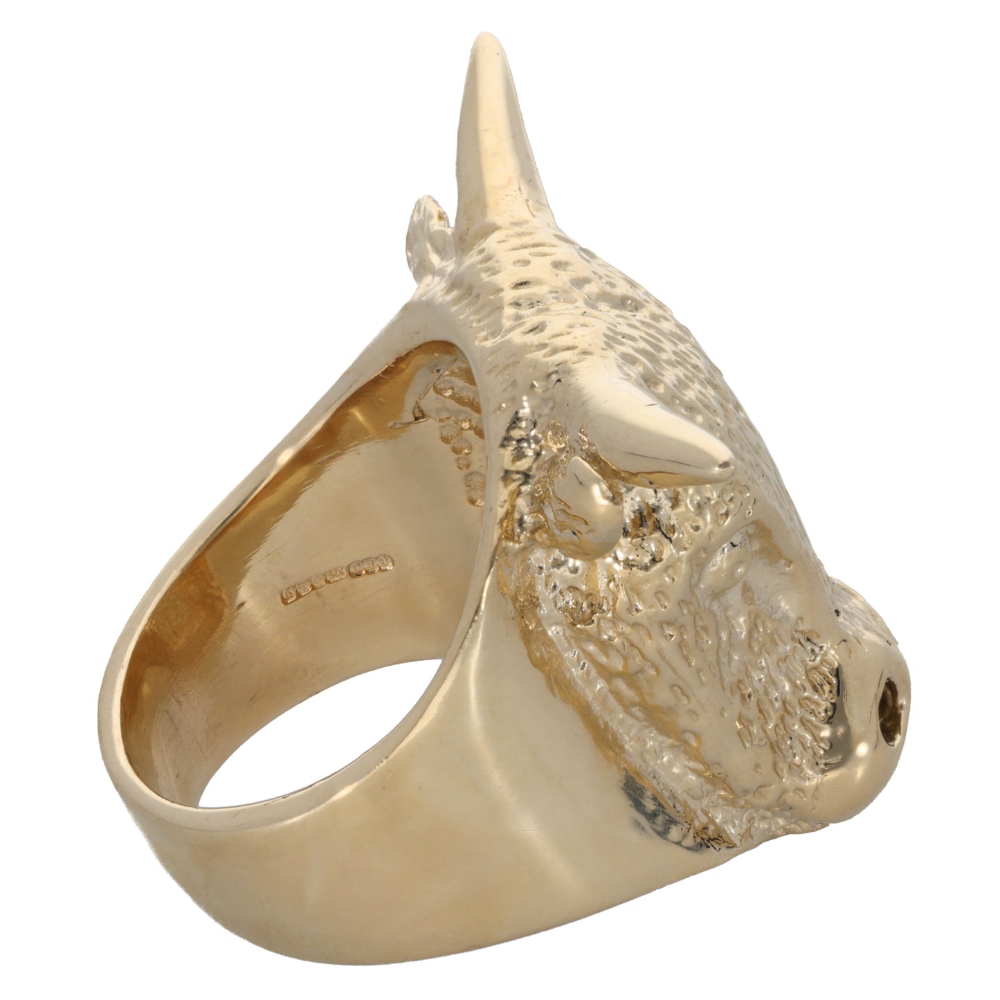 9ct Gold Bull Ring Size X