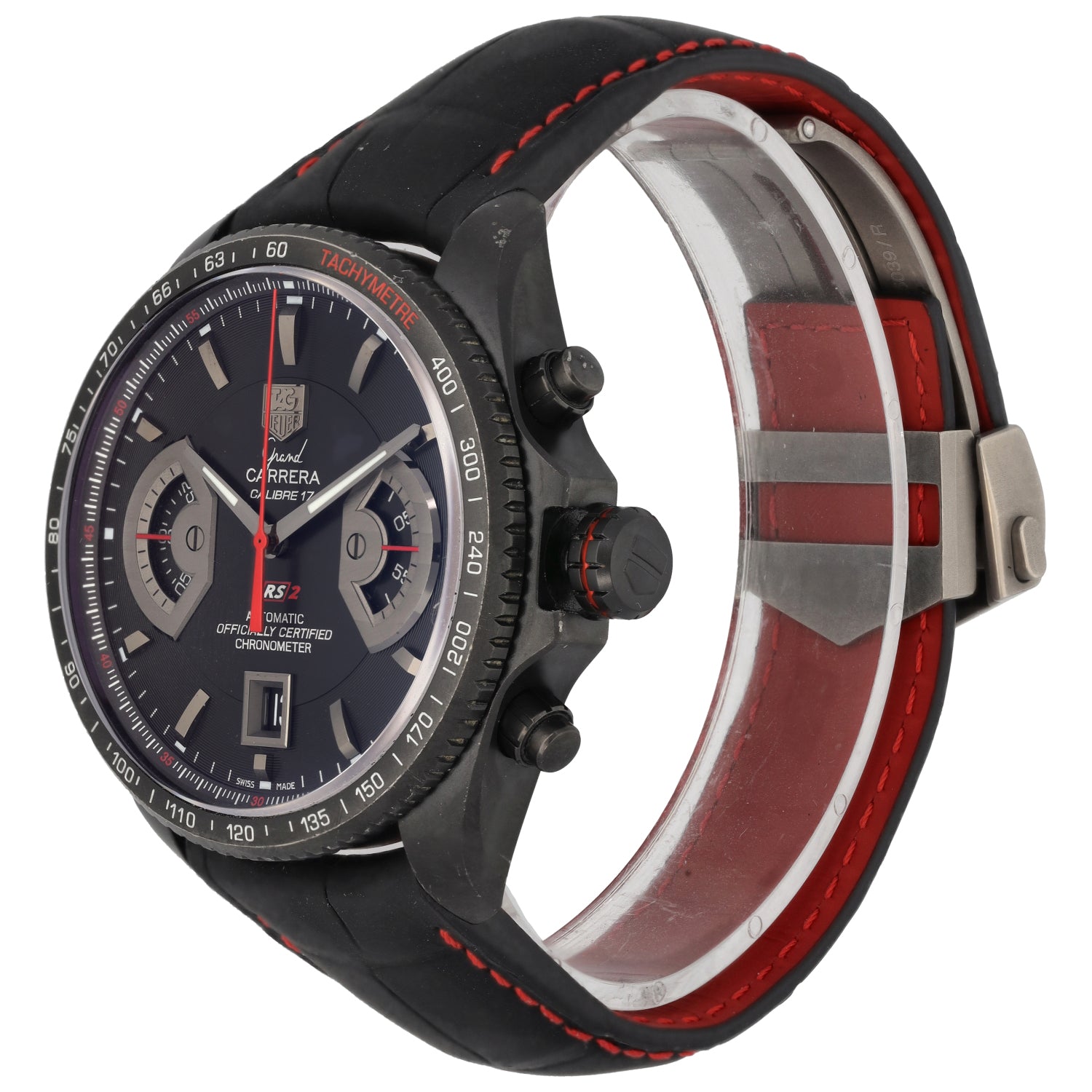 Tag Heuer Grand Carrera CAV518B 43mm Titanium Watch H T