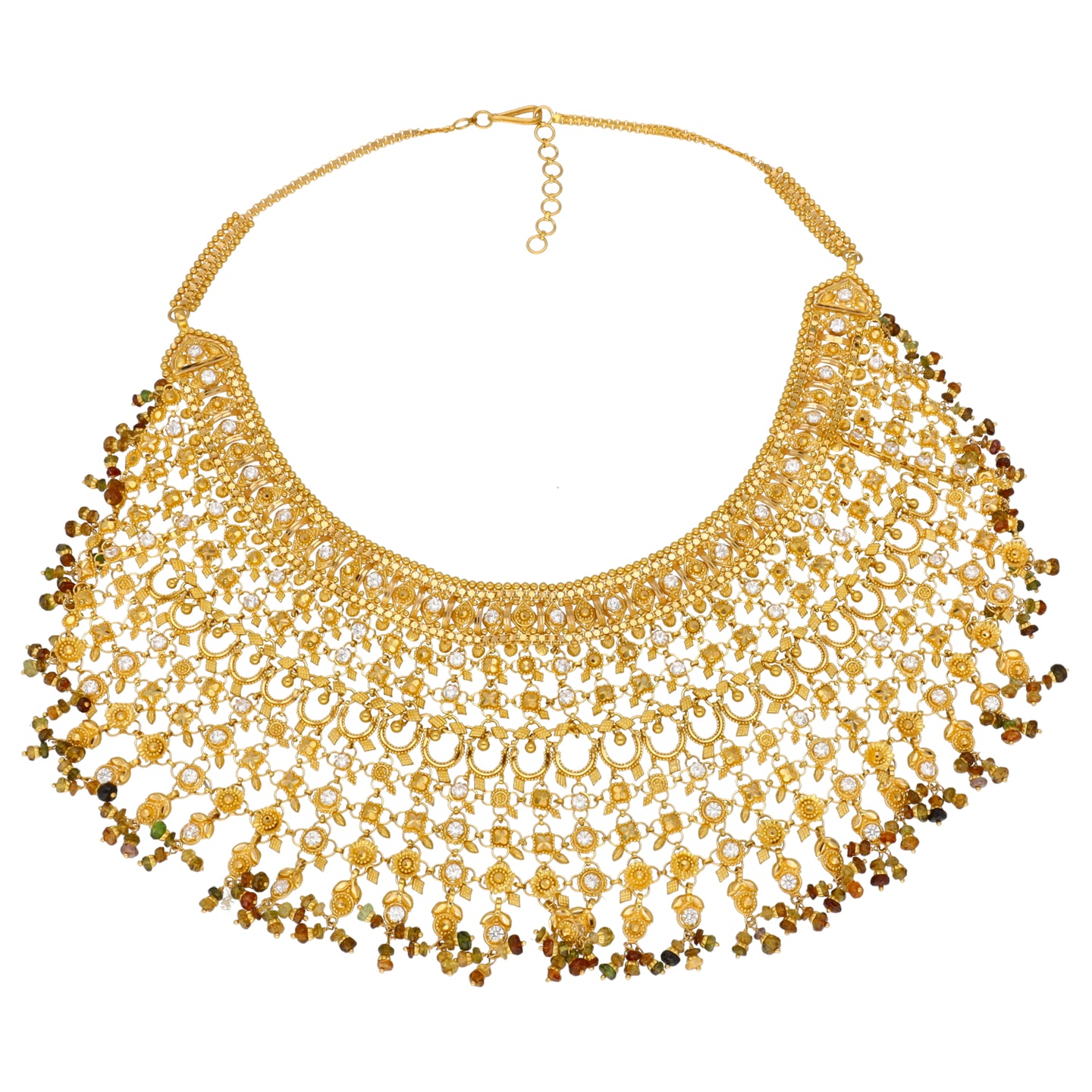 22ct Gold Imitation Gems Fancy Necklace 14