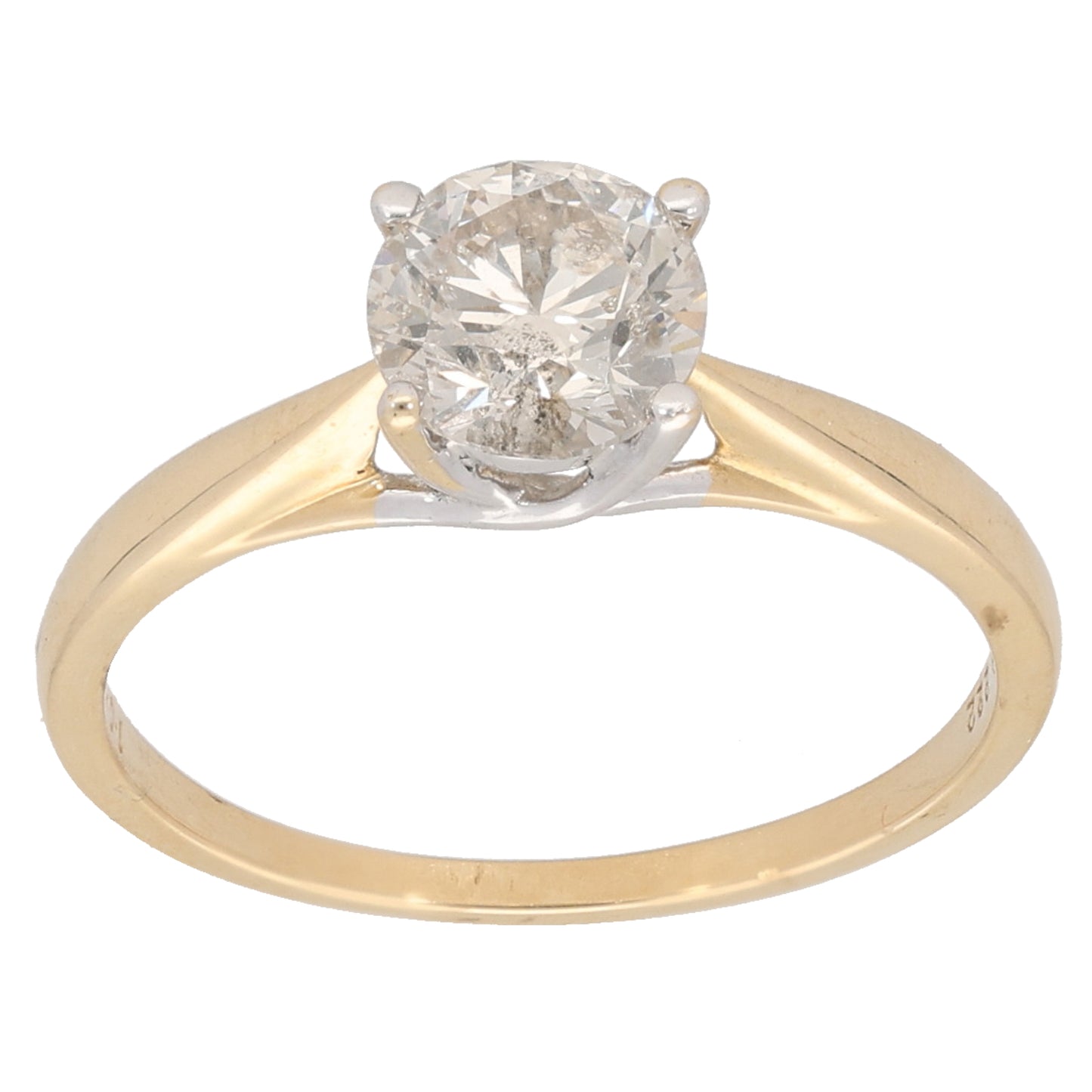 18ct Gold 1.00ct Diamond Solitaire Ring Size N