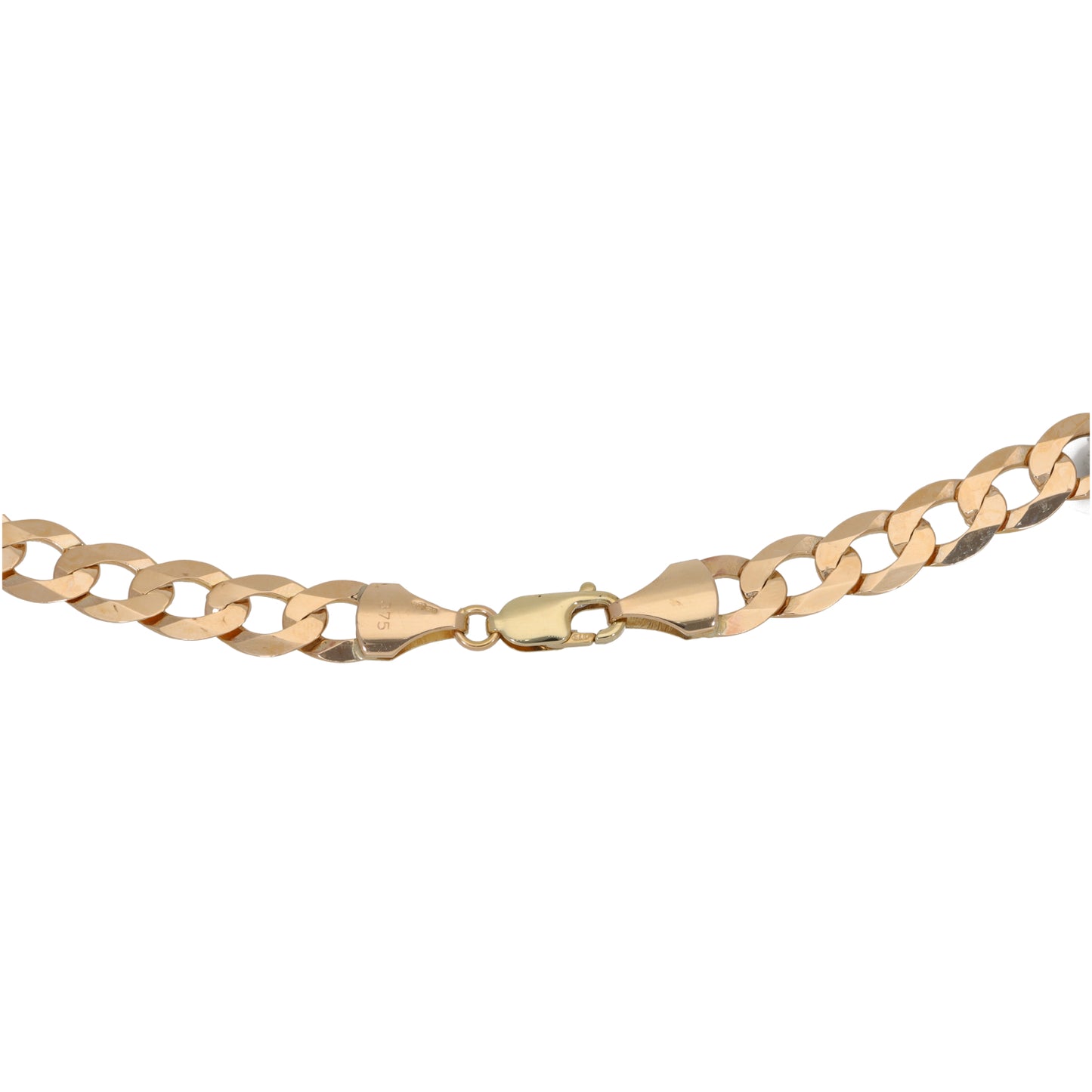 9ct Gold Curb Chain 18"