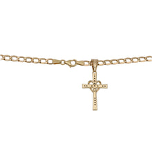 Load image into Gallery viewer, 9ct Gold 0.085ct Diamond Cross Pendant With Chain
